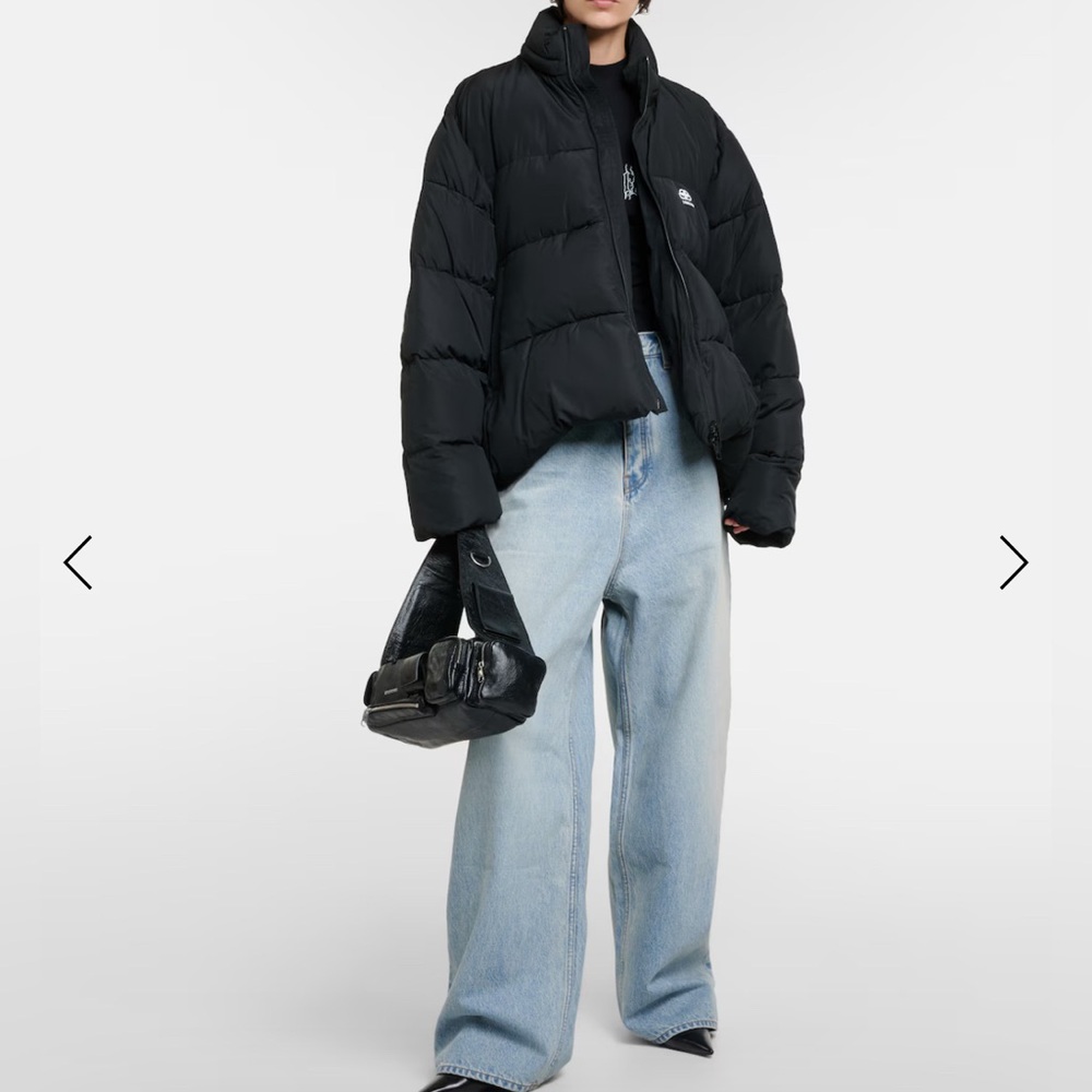Unisex Balenciaga Black Puffer micro-faille Jacket - Picture 2 of 9